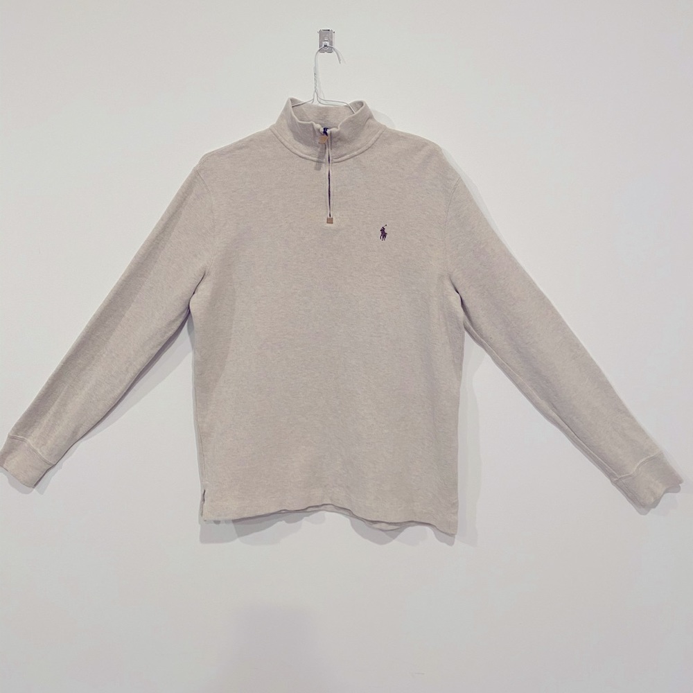 NWOT Ralph Lauren Estate-Rib Quarter-Zip Pullover.